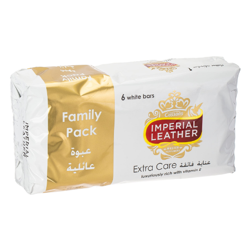 صابون إمبريال ليذر إكسترا كير الأبيض، 6 × 125 جم